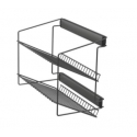 NOMET Półka na buty dwupoziomowa boczna, antracyt, W-3317.P68