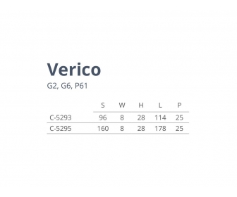 Uchwyt VERICO L-96 chrom mat G6