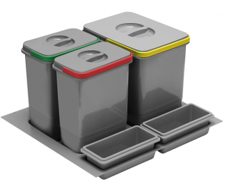 System pojemników Multino 600 1x15l+2x7l+2Brytfank antracyt