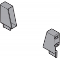 WYC. Adapter do drewnianej/stalowej ścianki tylnej TANDEMBOX, wys. N (81,5 mm), do szuflady zlewozmywakowej, prawy+lewy, R7037 
