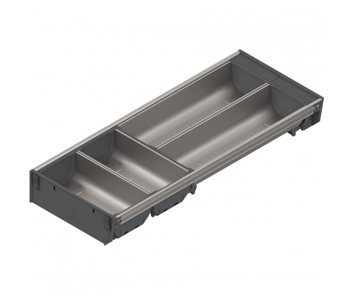 ORGA-LINE wkład z pojemnikami (częściowe wypełnienie), do szuflady standardowej TANDEMBOX, dł. NL 500 mm, szer. 192 mm, inox