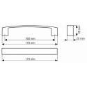 Uchwyt meblowy UU24-0160-G0008 Aluminium