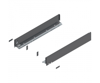 Bok szuflady LEGRABOX, wys. M (90,5 mm), dł. 600 mm, lewy/prawy, antracyt mat