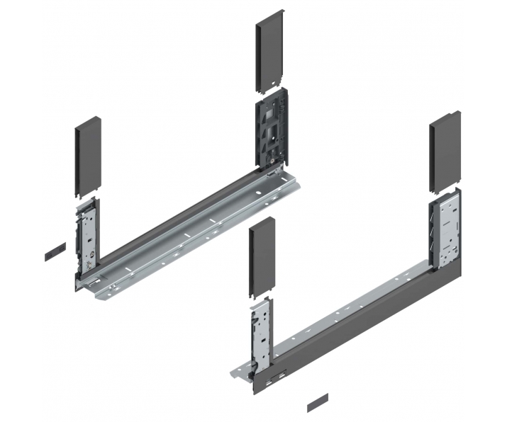 Bok LEGRABOX free, wys. C (177,0 mm), dł. 500 mm, lewy/prawy, antracyt mat