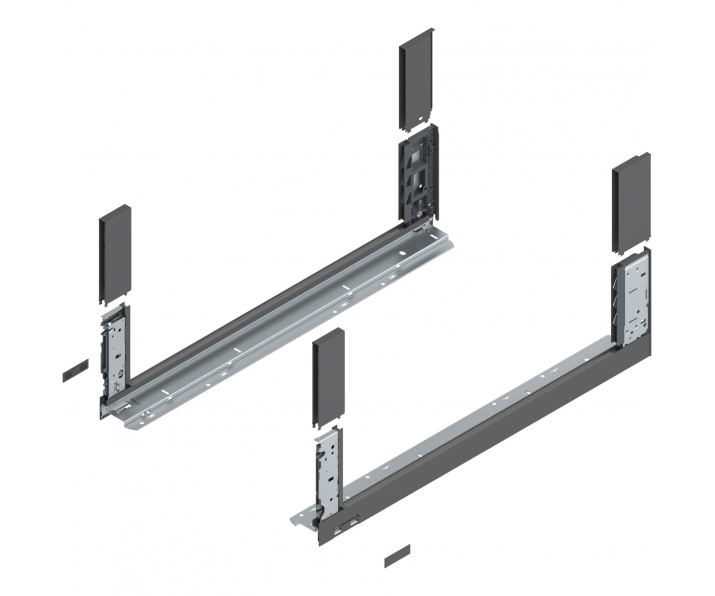 Bok LEGRABOX free, wys. C (177,0 mm), dł. 650 mm, lewy/prawy, antracyt mat