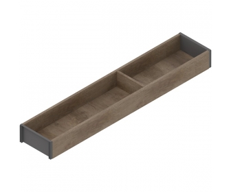 AMBIA-LINE  ramki do szuflady standardowej LEGRABOX, w opcji drewnopodobnej, dł. 550 mm, szerokość 100 mm, Dąb Nebr./szary