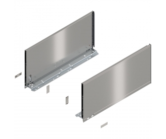Bok LEGRABOX pure, wys. F (241,0 mm), dł. 500 mm, lewy/prawy, inox-szczotk.-lakier.