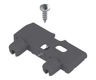 Kątownik podpierający dno TANDEMBOX, Wymagany od szerokości korpusu 750 mm, Wprasowywanie i wkręty, R7037 ciemnoszara