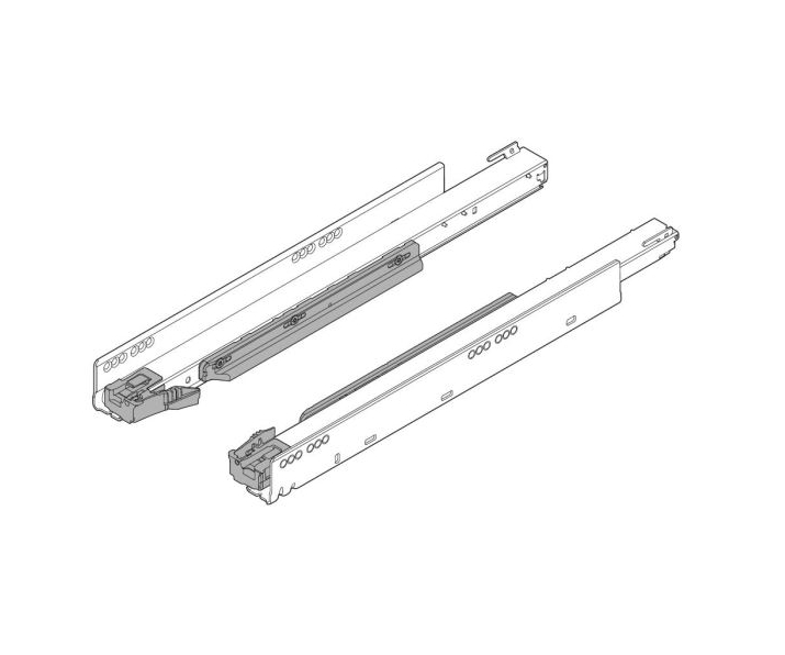 WYC. Prowadnica korpusu LEGRABOX z BLUMOTION, pełny wysuw, 40 kg, dł. 550 mm, lewa/prawa, cynkowana