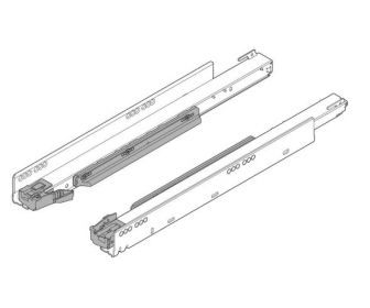 WYC. Prowadnica korpusu LEGRABOX z BLUMOTION, pełny wysuw, 40 kg, dł. 600 mm, lewa/prawa, cynkowana