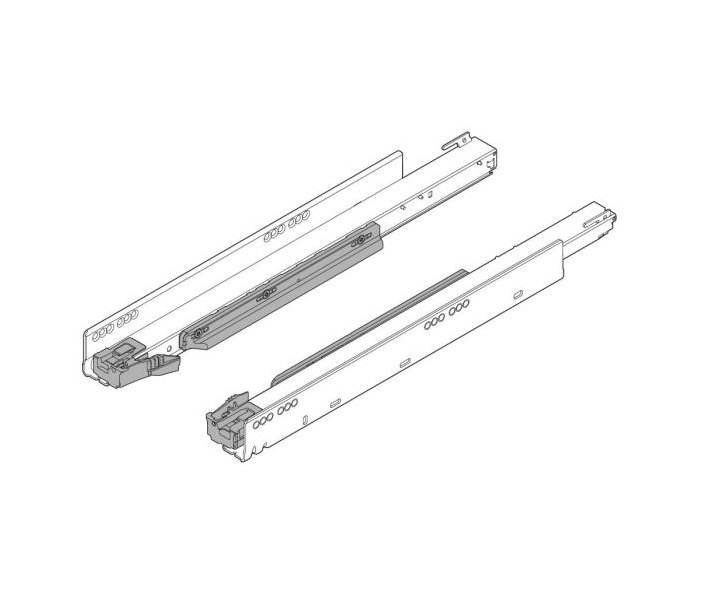 WYC. Prowadnica korpusu LEGRABOX z BLUMOTION, pełny wysuw, 40 kg, dł. 600 mm, lewa/prawa, cynkowana