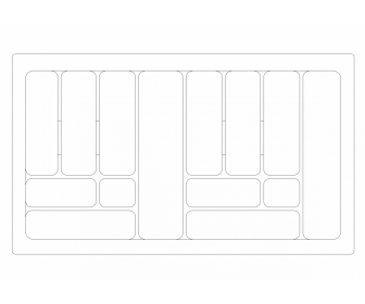 Wkład szufladowy 90/490 Comfort biały