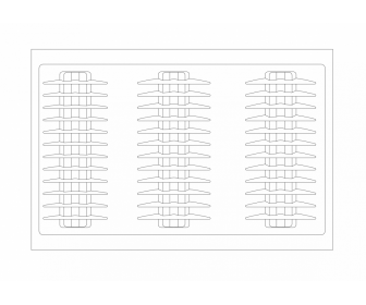 Wkład szufladowy na talerze do szufl. 80/490 BIAŁY