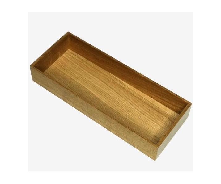 TACKA PROSTOKĄTNA 300X117.5X49 MM/ DĄB drewniany organizer na segregację drobnych akcesoriów