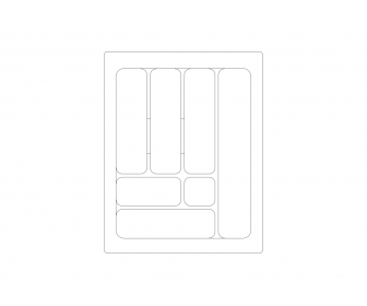 Wkład szufladowy 45/490 Comfort biały