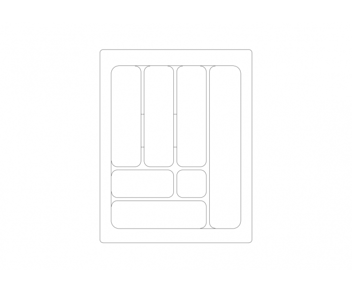 Wkład szufladowy 45/490 Comfort biały