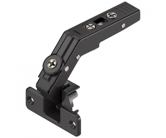 CLIP top zawias do drzwi składanych 60°, puszka: na wkręty, czarny onyks