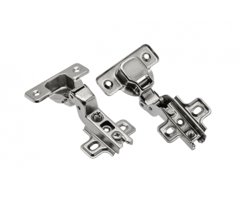 Zawias wpuszczany+prowadnik h 0 bez euro skręcony