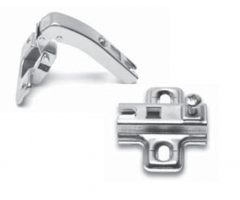 Zawias Slide On 90 stopni równoległy + Prowadnik Slide On H-4 bez euro