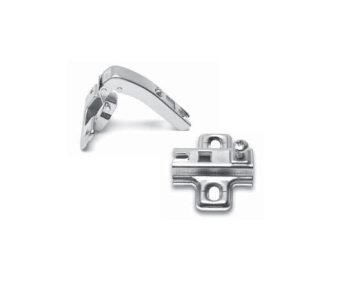 Zawias Slide On 90 stopni równoległy + Prowadnik Slide On H-4 bez euro