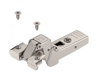 CLIP top zawias do ram alumin. 95°, Drzwi wpuszczane, puszka: na wkręty, (zawias zamknięty), niklowany