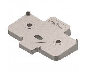 podkładka kątowa, krzyżakowa, +5°, wersja na wkręty, wysokość: 3 mm, niklowany