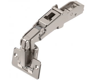 CLIP top zawias z szerokim kątem otw. 170°, Drzwi nakładane, bez sprężyny, puszka: na wkręty, niklowany