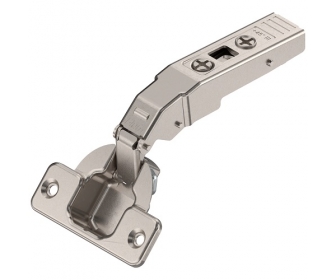 CLIP top zawias kątowy 45° III, max. nakładany, bez sprężyny, puszka: na wkręty, niklowany