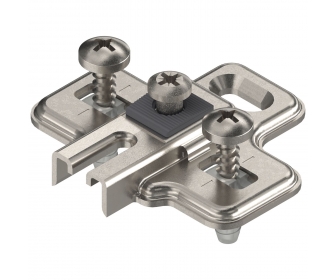 Zawias nakładany do drzwi lodówki MODUL 95°, na wkręty, niklowany, BLUM 91K9551 + prowadnik 194K6100