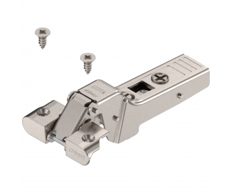 Zawias bliźniaczy do ram aluminiowych CLIP TOP 95°, na wkręty, niklowany, BLUM 71T960A