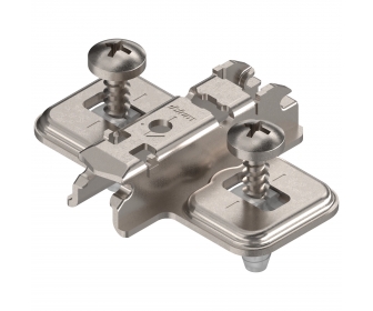 BLUM 174E6130.01 CLIP prowadnik, krzyżakowy, 3 mm, Stal, EXPANDO, RW: otwór podłużny, niklowany 