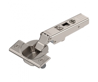 CLIP top zawias standard. 110°, Drzwi nakładane, puszka: wciskana, niklowany