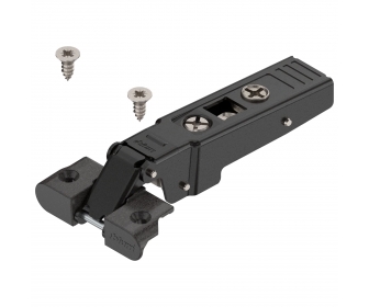 CLIP top zawias do ram alumin. 95°, Drzwi nakładane, puszka: na wkręty, (zawias zamknięty), czarny