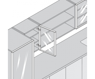 CLIP top zawias do ram alumin. 95°, Drzwi bliźniacze, puszka: na wkręty, (zawias zamknięty) czarny
