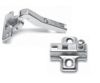 Zawias Slide On 45 stopni + Prowadnik Slide On H-0 bez euro