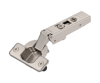 CLIP top zawias standard. 120°, Drzwi nakładane, puszka: wciskana, niklowany