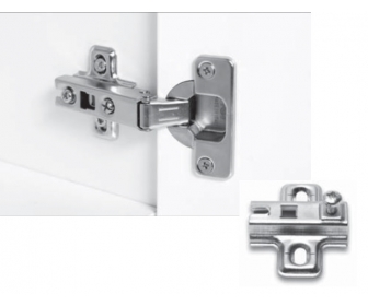 Zawias Slide On Kr0 nakładany + Prowadnik Slide On H-0 bez euro