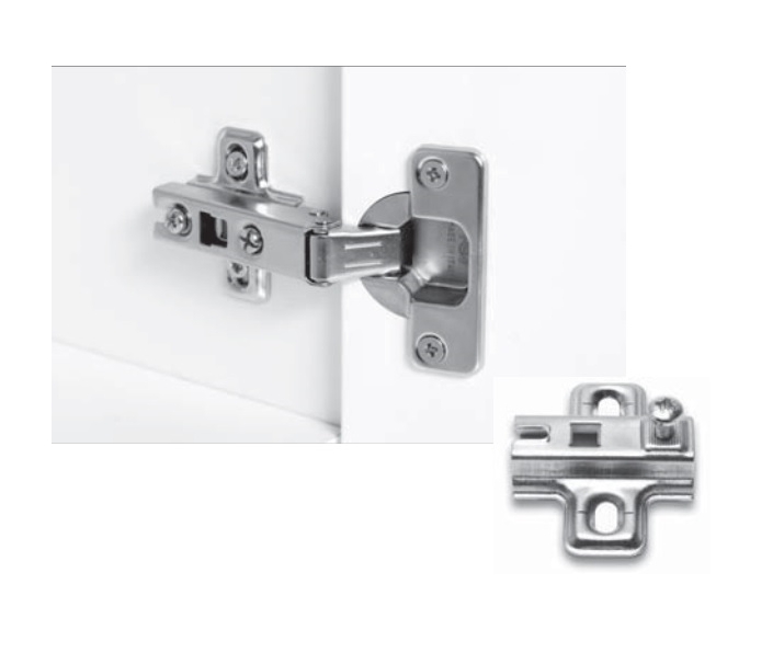 Zawias Slide On Kr0 nakładany + Prowadnik Slide On H-0 bez euro