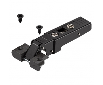 CLIP top zawias do ram alumin. 95°, Drzwi nakładane, bez sprężyny, puszka: na wkręty, czarny onyks