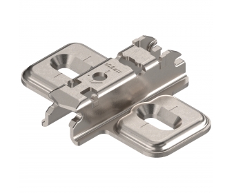 CLIP prowadnik, krzyżakowy, 3 mm, Stal, Wkręty, RW: otwór podłużny, niklowany