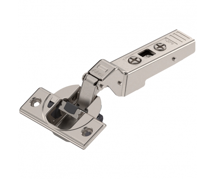 Zawias kątowy nakładany CLIP TOP 20°, BLUMOTION - cichy domyk, na wkręty, niklowany, BLUM 79B9555