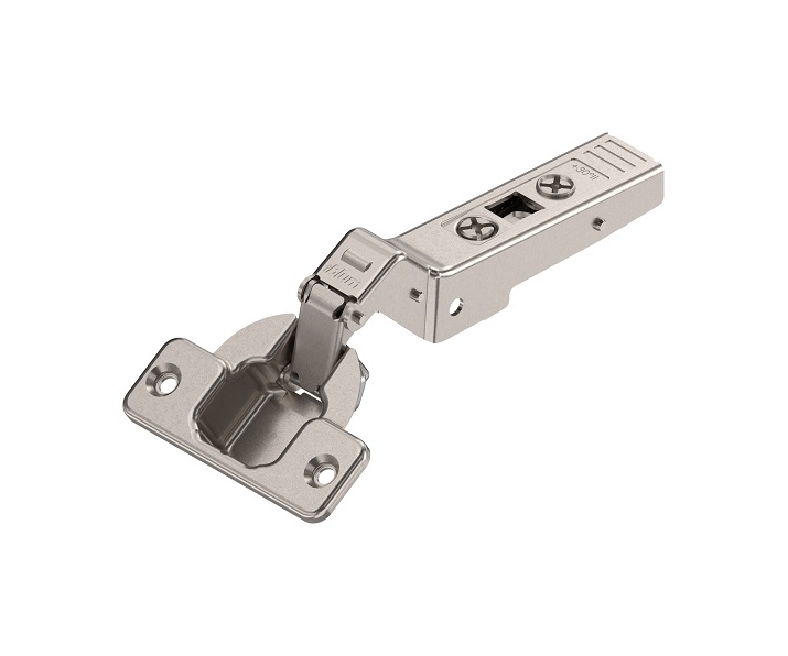 Zawias kątowy nakładany CLIP TOP 30°, bez sprężyny, na wkręty, niklowany, BLUM 78A9556