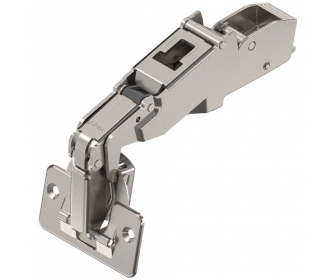 CLIP top zawias z szerokim kątem otw. 170°, Drzwi bliźniacze, puszka: na wkręty, niklowany