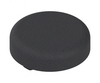 Zawias do drzwi szklanych-zaślepka puszki, okrągła, czarny