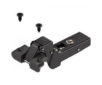 CLIP top zawias do ram alumin. 95°, Drzwi wpuszczane, puszka: na wkręty, (zawias zamknięty) czarny onyks