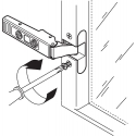 CLIP top zawias do ram alumin. 95°, Drzwi wpuszczane, puszka: na wkręty, (zawias zamknięty) czarny onyks