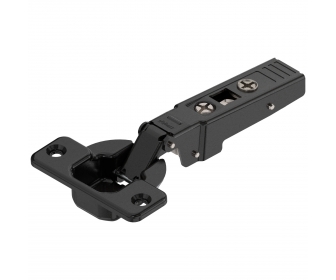 CLIP top zawias do drzwi profil. 95°, Drzwi nakładane, bez sprężyny, puszka: na wkręty, czarny