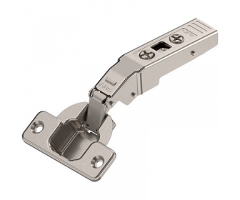 CLIP top zawias kątowy 30° III, max. nakładany, bez sprężyny, puszka: na wkręty, niklowany