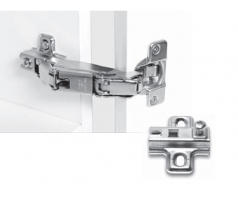 Zawias Slide On 175 stopni + Prowadnik Slide On H-0 bez euro