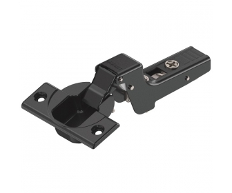 CLIP top zawias standard. 110°, Drzwi wpuszczane, bez sprężyny, puszka: na wkręty czarny